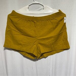 Old Navy Women's Yellow Drawstring Pocket Shorts